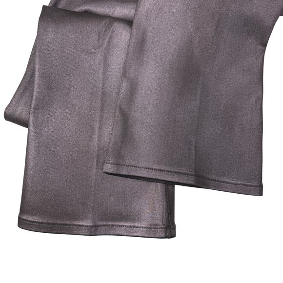 NWT FRAME Denim Le Crop Mini Boot in Mahogany Coated Metallic Size 23 - Picture 7 of 7